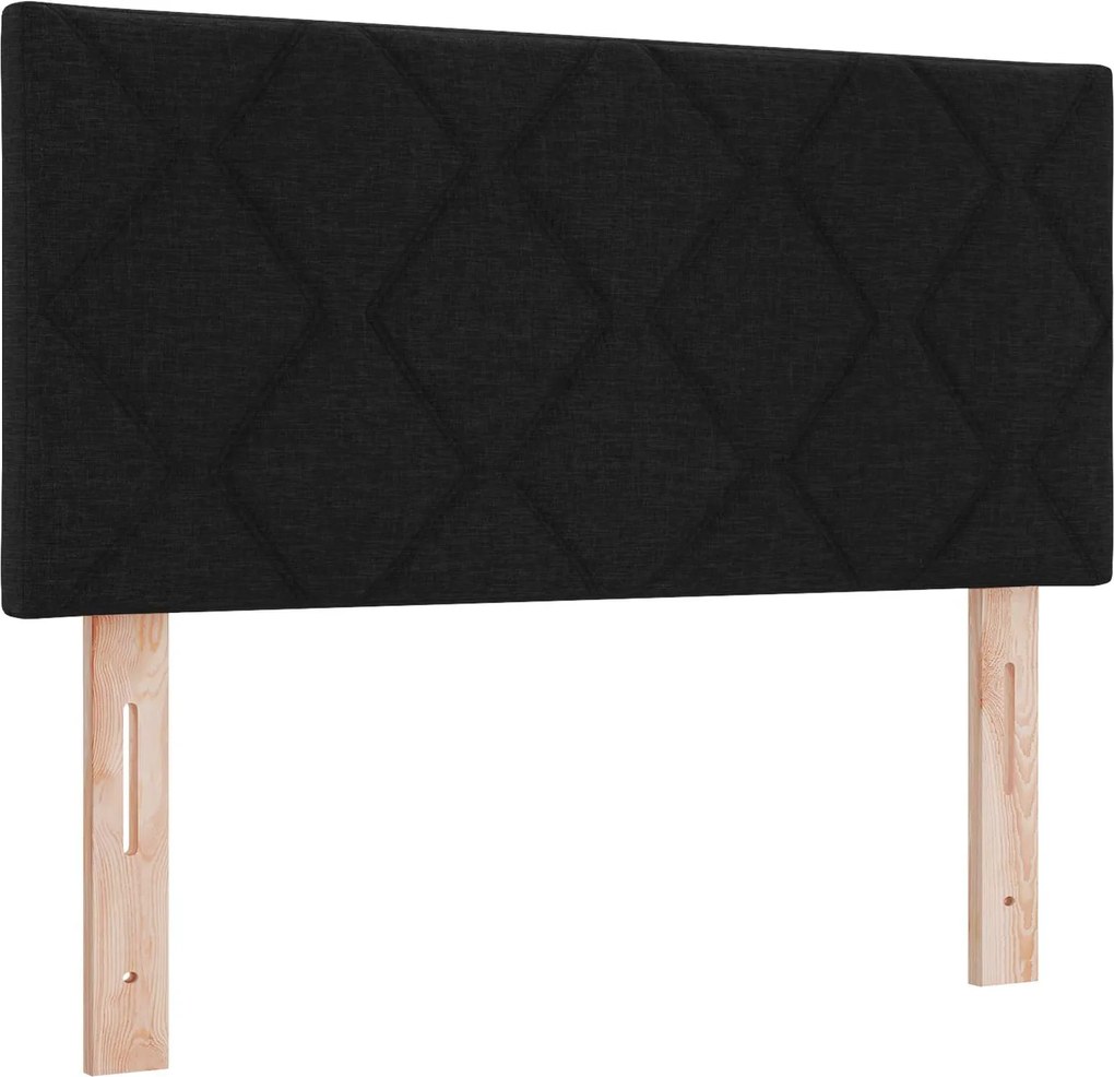 vidaXL Tăblie LED Negru 90 cm țesătură