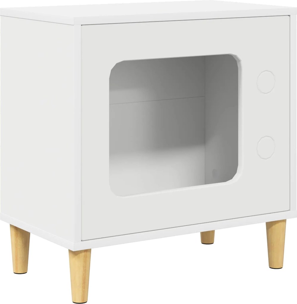 vidaXL Casa pentru pisici Alb 51 x 30 x 52 cm Lemn compozit