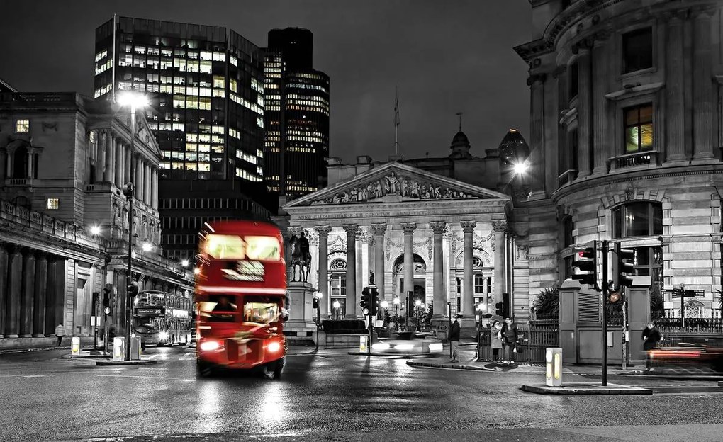 Fototapet - Londra și Red Double Decker (254x184 cm)