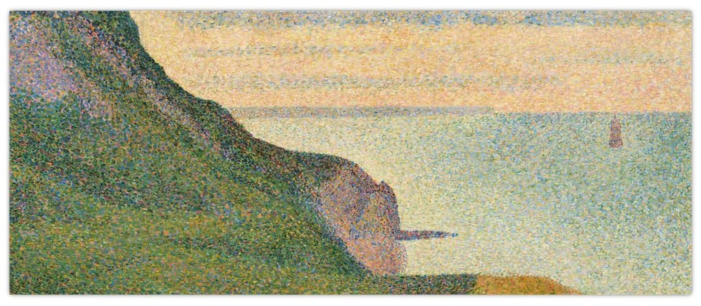 Tablou - Georges Seurat, Seascape at Port-en-Bessin, Normandy, reproducere (120x50 cm)