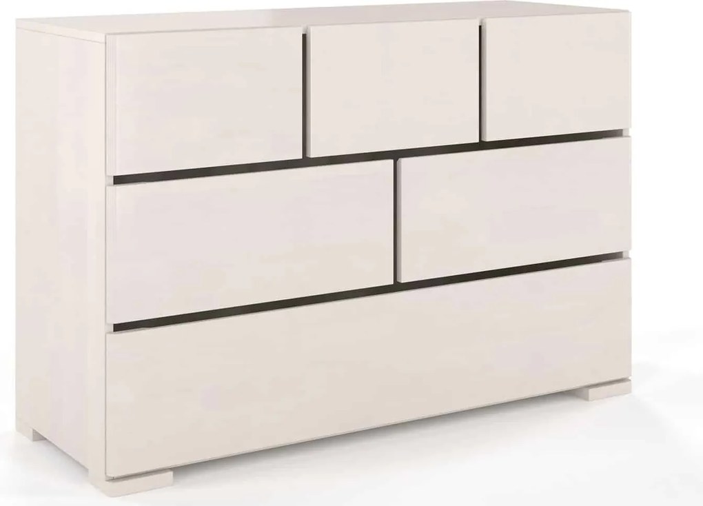 Comodă lemn masiv TerraCraft Fag 3+2+1 Sertare, 120 × 45 × 81 cm - Natural