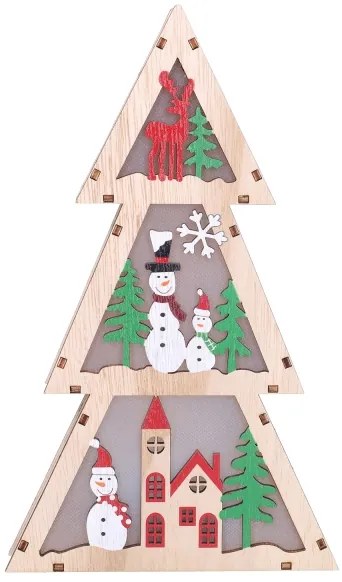 Brilagi - Brăduț LED de Crăciun, 2xAA