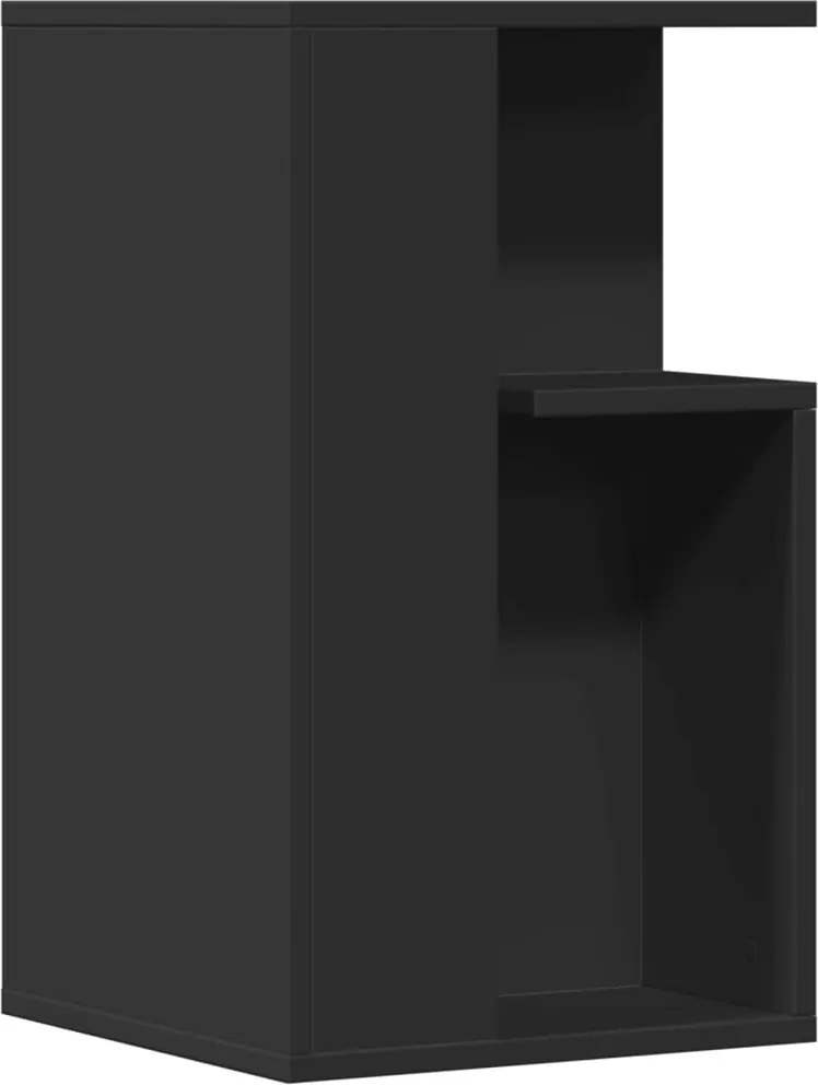 vidaXL Masă laterală, negru, 35x35x60 cm, lemn compozit