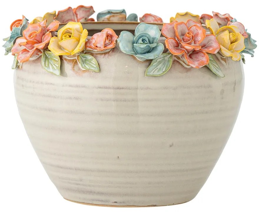 Ghiveci decorativ din gresie pictată manual ø 19,5 cm Eanna – Bloomingville