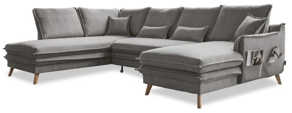 Colțar gri extensibil (cu colț pe partea stângă /în formă de "U") Charming Charlie – Miuform