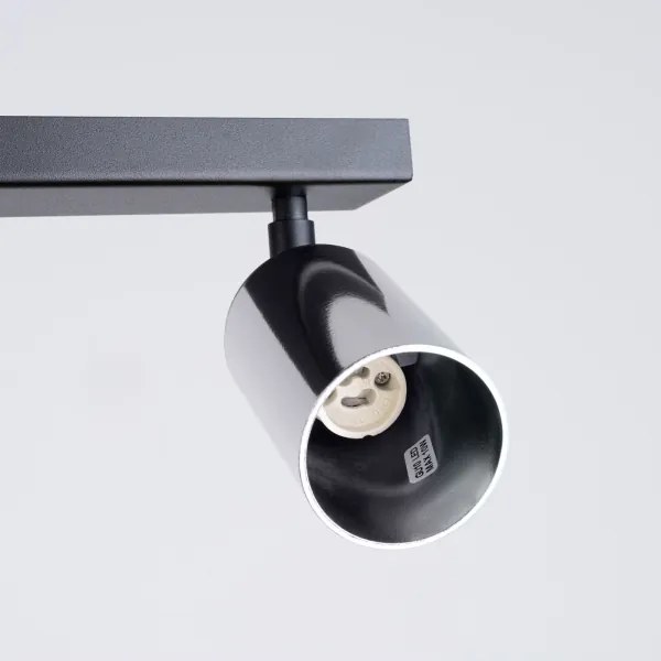 Spot Sollux SL.1372 WINX 6xGU10/10W/230V negru/crom