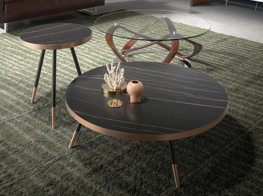 Masuta laterala eleganta design LUX Marble, 46cm