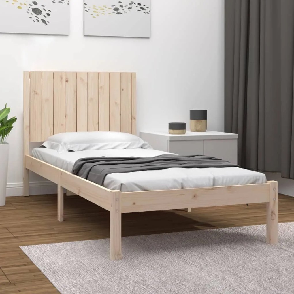 3104378 vidaXL Cadru de pat single, 90x190 cm, lemn masiv de pin