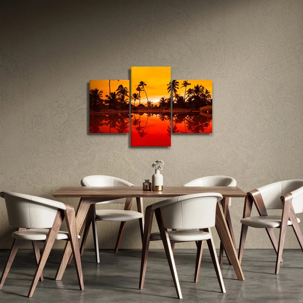 Tablou - Apus de soare deasupra rezortului (90x60 cm)