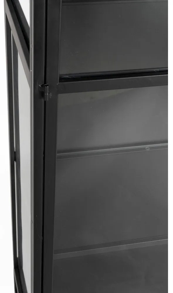 Vitrină neagră din metal 70x170x35 cm Rob – White Label