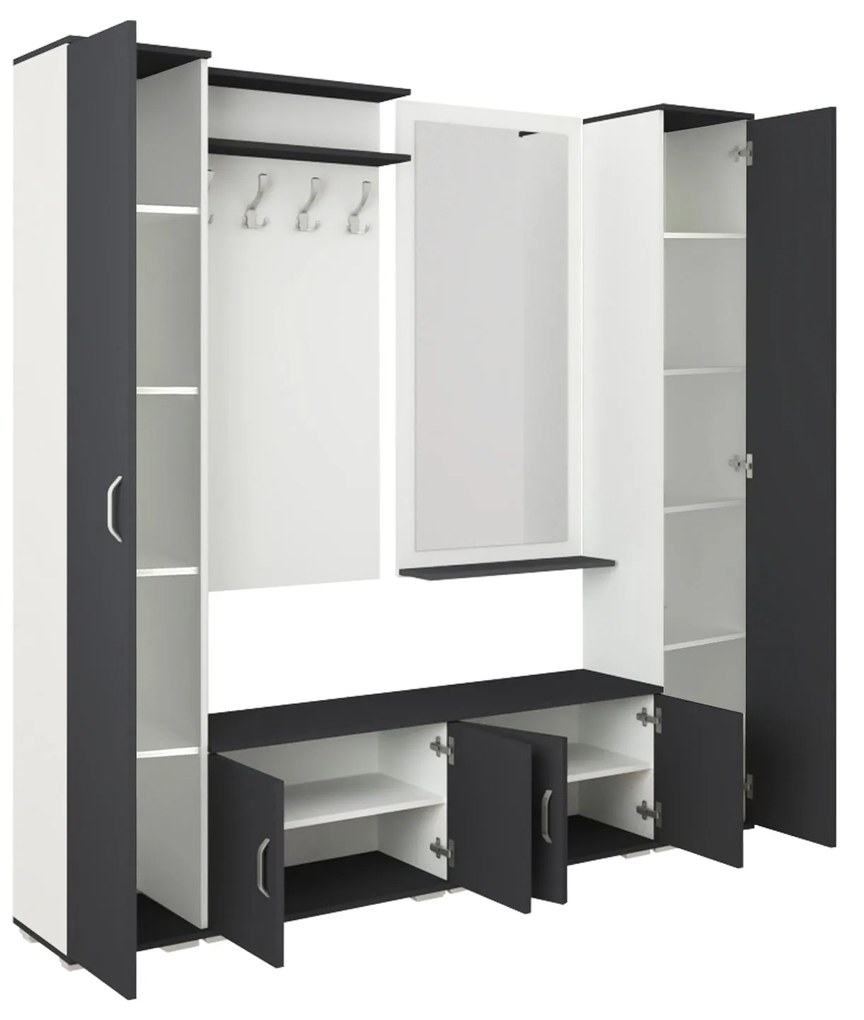 Set Hol Como V3, Antracit/Alb, L 200 cm