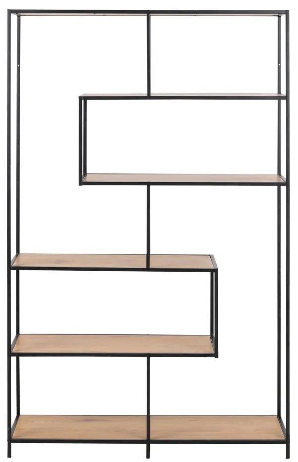 Bibliotecă în decor de stejar sălbatic Actona Seaford, 185 x 114 cm
