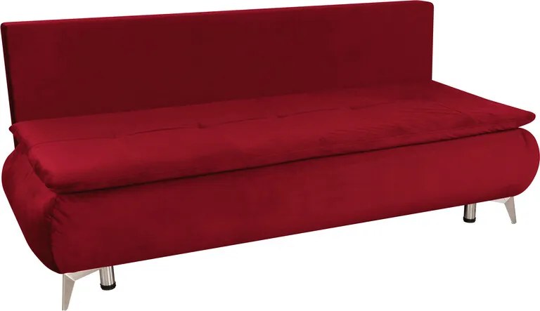 Canapea extensibila Sofie Lux, 203x92x86 cm, 3 locuri, lada pentru depozitare, Rosu