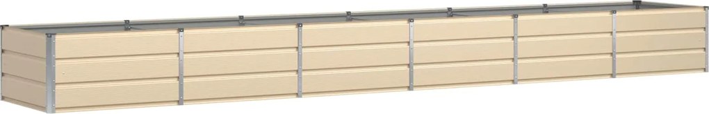 vidaXL Jardinieră Creme 480 x 80 x 45 cm Oțel