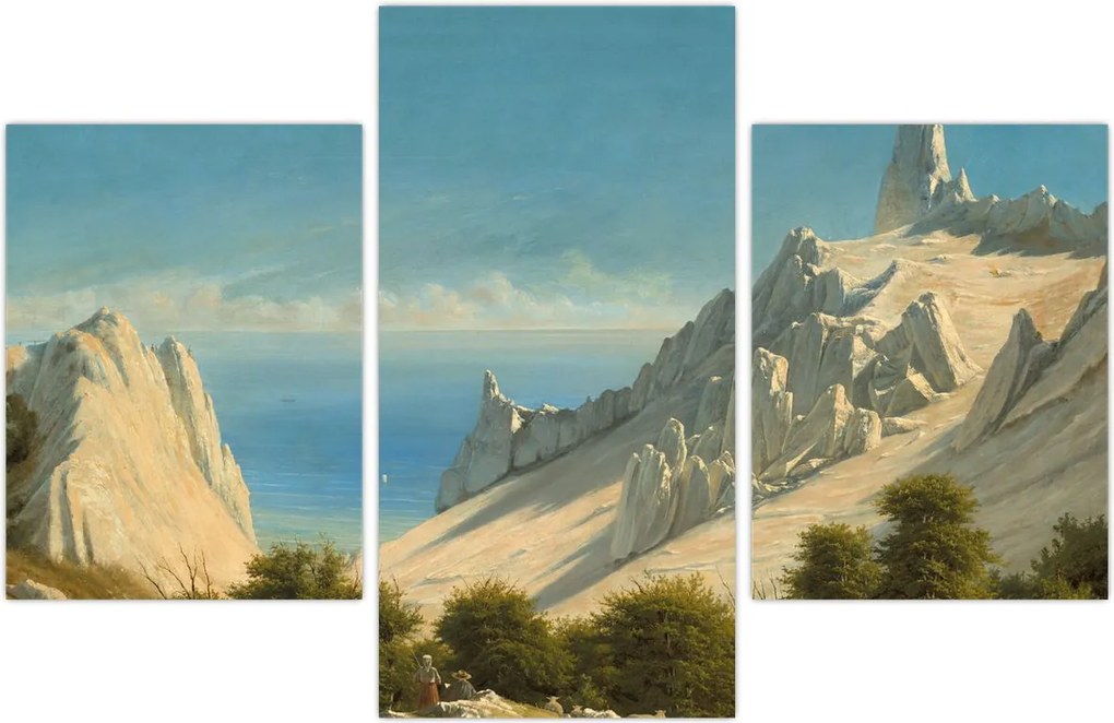 Tablou - Georg Emil Libert, View of Sommerspiret, the Cliffs of Møn, reproducere (90x60 cm)