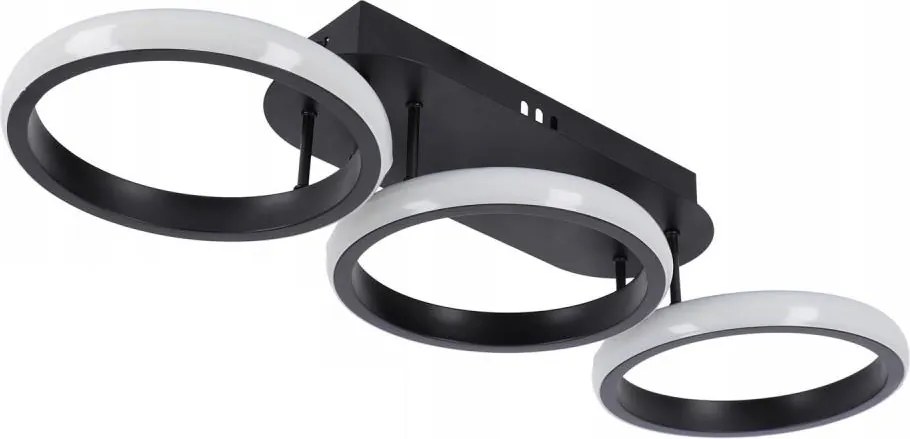 Plafonieră dimabilă LED/30W/230V 3000-6500K neagră Wi-Fi Tuya + telecomandă