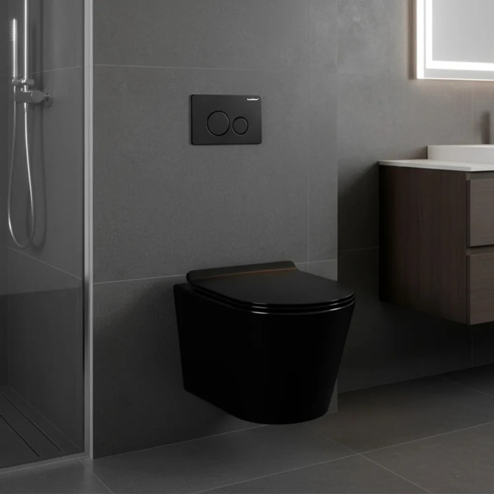 Roya Tina 81GRE set rezervor de toaletă de perete negru