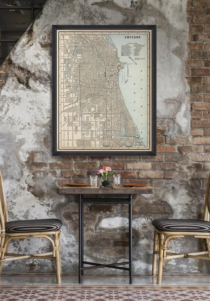 Tablou Framed Art Chicago Map