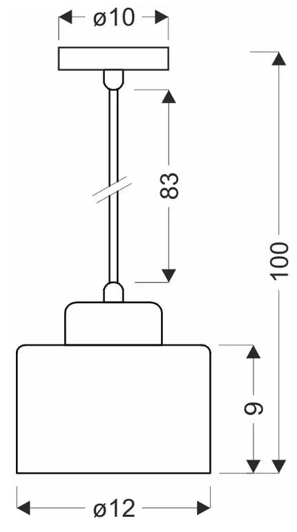 Lustră neagră din metal ø 12 cm Olena – Candellux Lighting