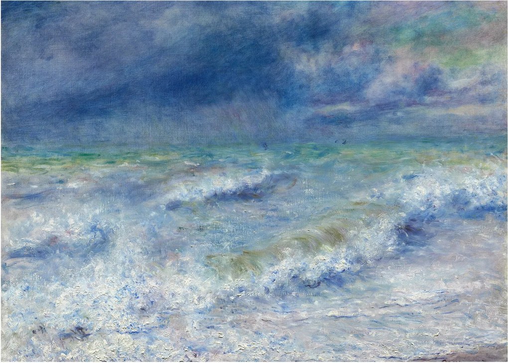 Tablou pe sticlă - Pierre-Auguste Renoir, Seascape, reproducere (70x50 cm)