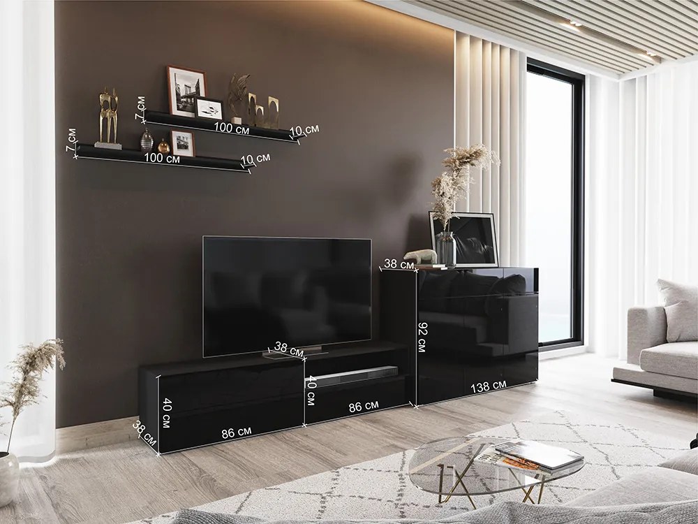 Mobilier living Berny 53 (alb + Alb lucios). 1087168
