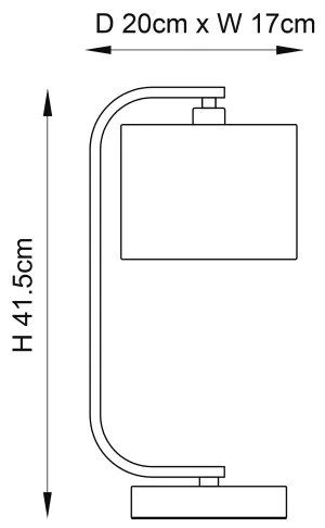 Endon 57917 - Lampă de masă reglabilă CANNING 1xE14/40W/230V crom lucios/alb