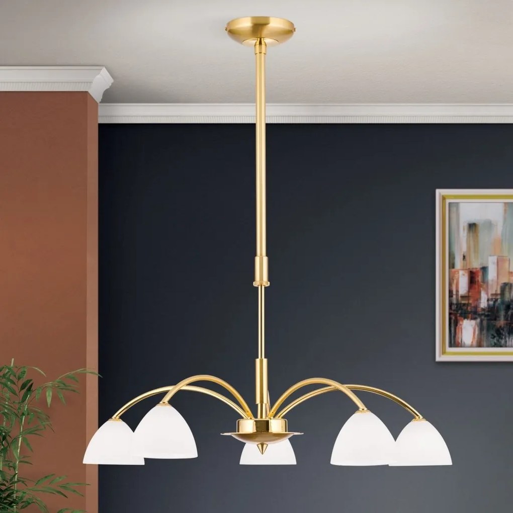 Candelabru 5 brate elegant design modern OPALDESIGN, auriu mat
