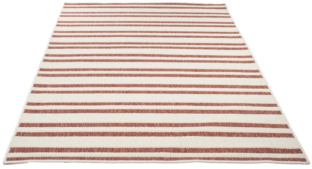 Covor cu doua fete Titor, Decorino, 80x140 cm, polipropilena, rosu/crem