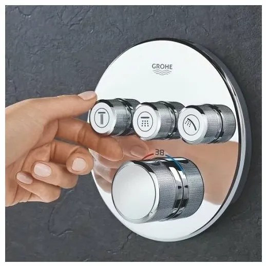 Baterie dus Grohe Grohtherm SmartControl termostatica cu 3 iesiri