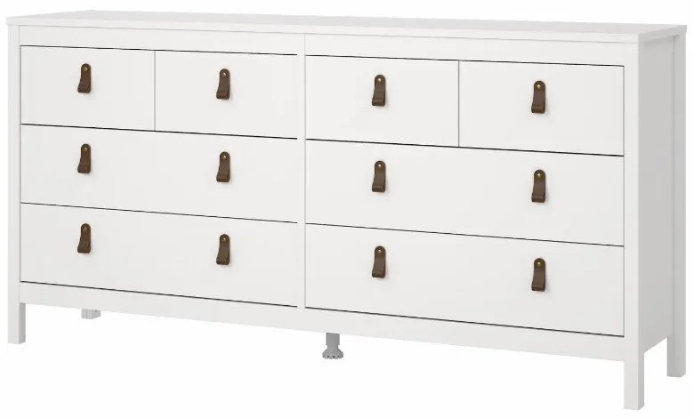 Comodă albă joasă 159x80 cm Madrid – Tvilum