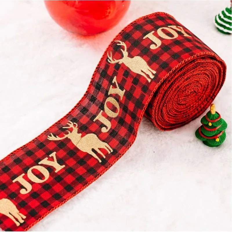 Fundita de Craciun JOY 5 cm x 5 m, rosie