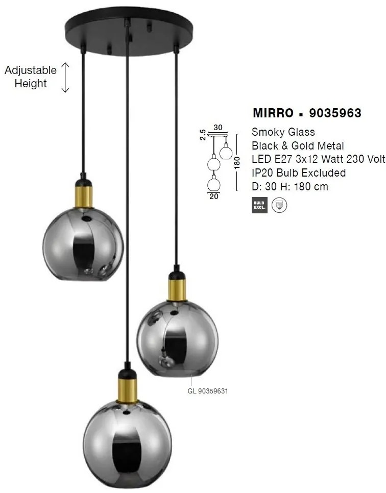 Lustra suspendata design modern MIRRO