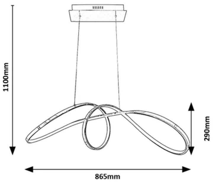 Lustra LED suspendata design modern Aisha crom