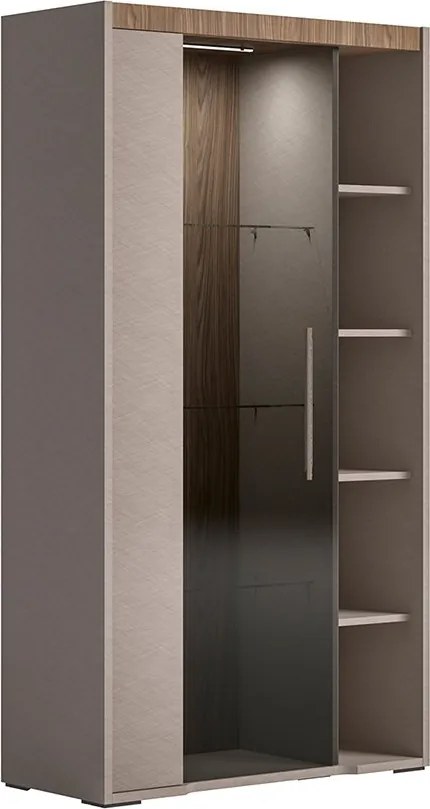 Vitrină lemn masiv Narla 2 uși, 96 × 46 × 186 cm