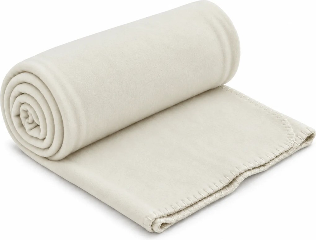 Patura fleece MELVIRA DUO, crem deschisă Dimensiune: 180 x 200 cm