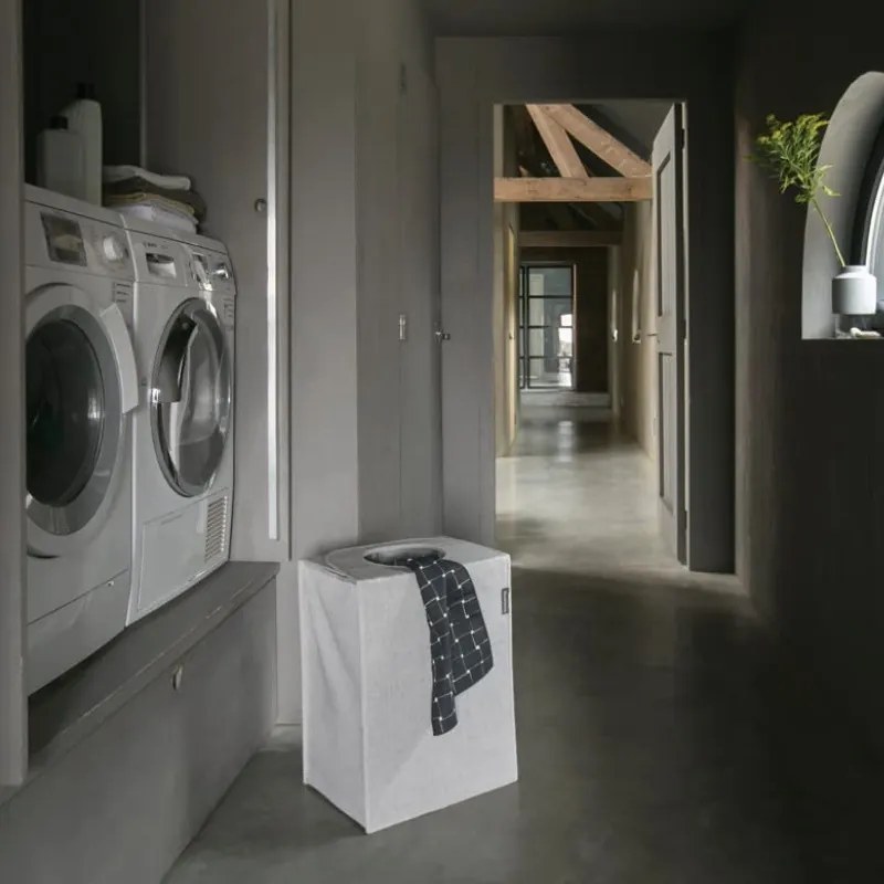 Cos de rufe Brabantia 1001093, 55 L, Fund solid si detasabil, Manere magnetice, Gri