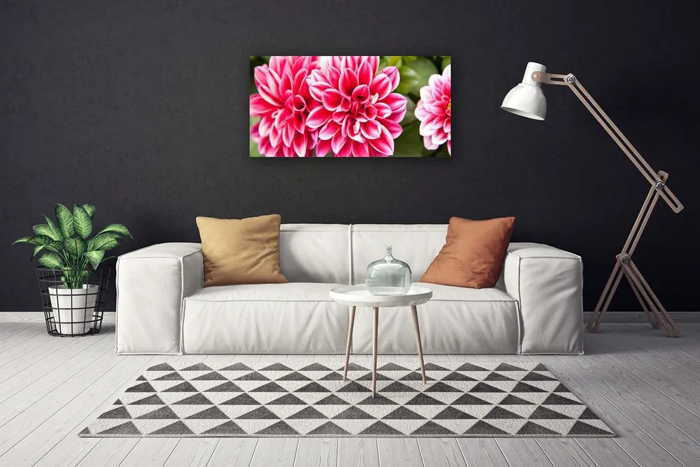 Tablou pe panza canvas Flori Floral Roșu Alb