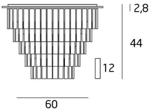 Plafonieră MAXLIGHT C0137 MONACO 15xG9/40W/230V d. 60 cm crom