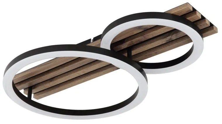 Plafoniera LED riflaj cu efect de lemn TISHA