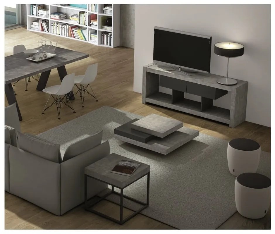 Măsuță de cafea TemaHome Slate, cu aspect de beton - negru