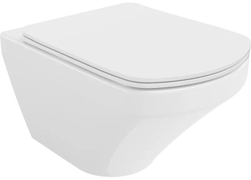 Mexen Vito vas de toaletă Rimless cu capac slim cu închidere lentă, duroplast, Albă - 30174000