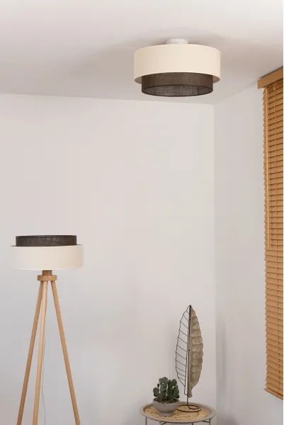 Brilagi - Plafonieră LED BOHO STYLE 1xE27/15W/230V Ø 40 cm crem/maro
