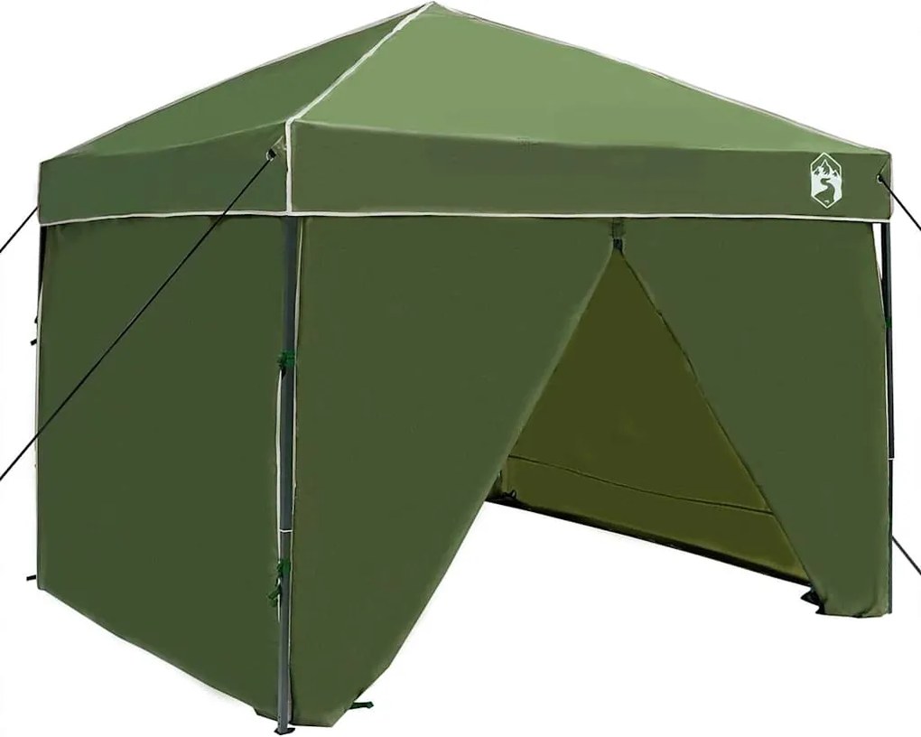 vidaXL Cort cu Copertină Manual Verde 243 x 243 x 251 cm țesătură