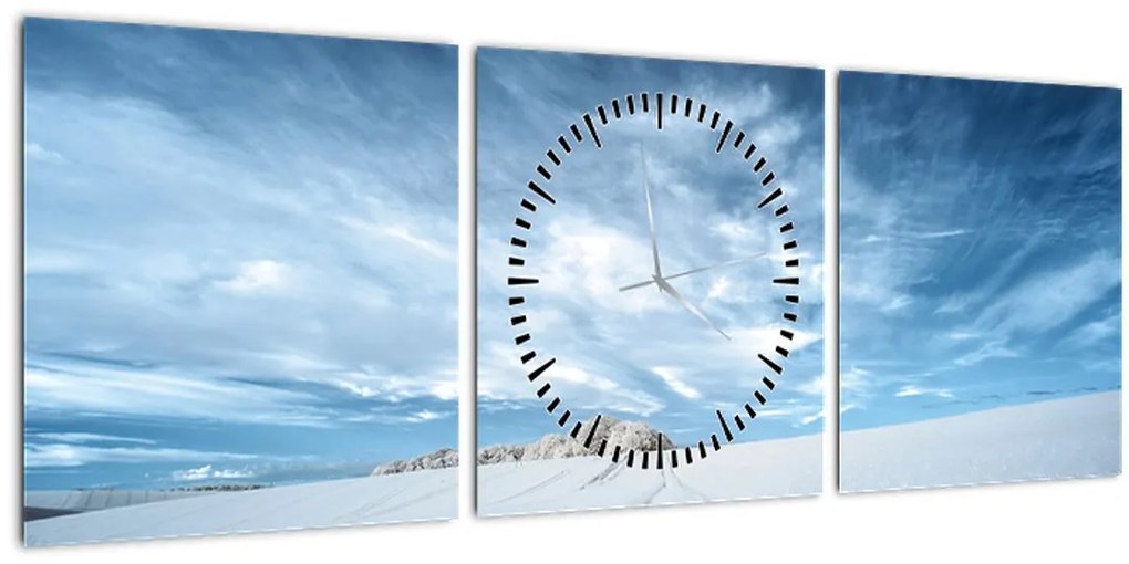 Tablou - Câmp (cu ceas) (90x30 cm)