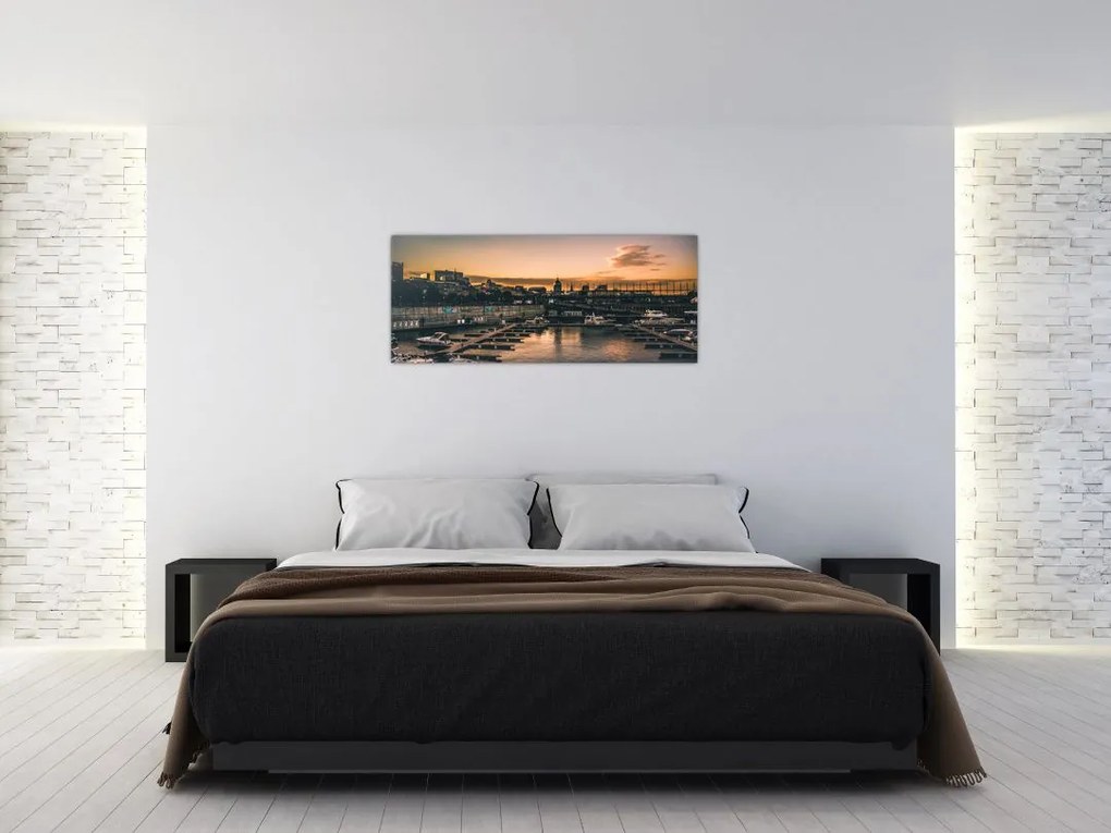 Tablou - orașul port (120x50 cm)