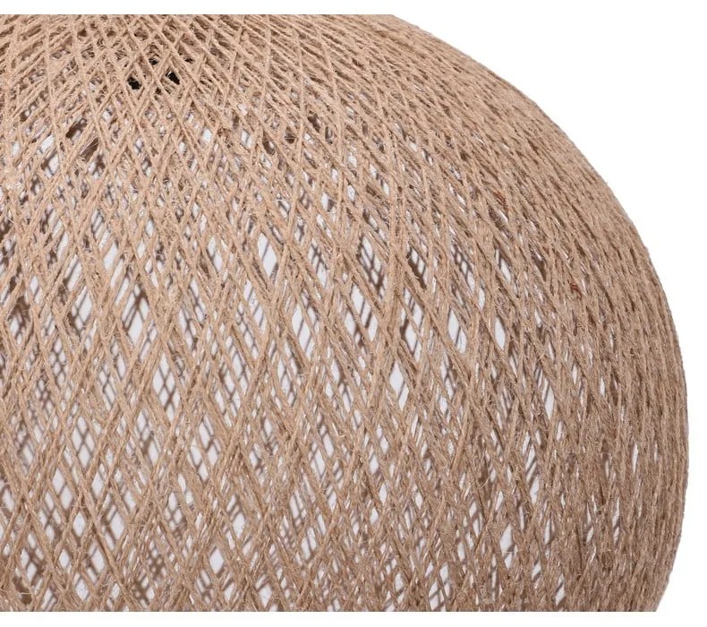 Lustră bej cu abajur din iută ø 38 cm – Opviq lights