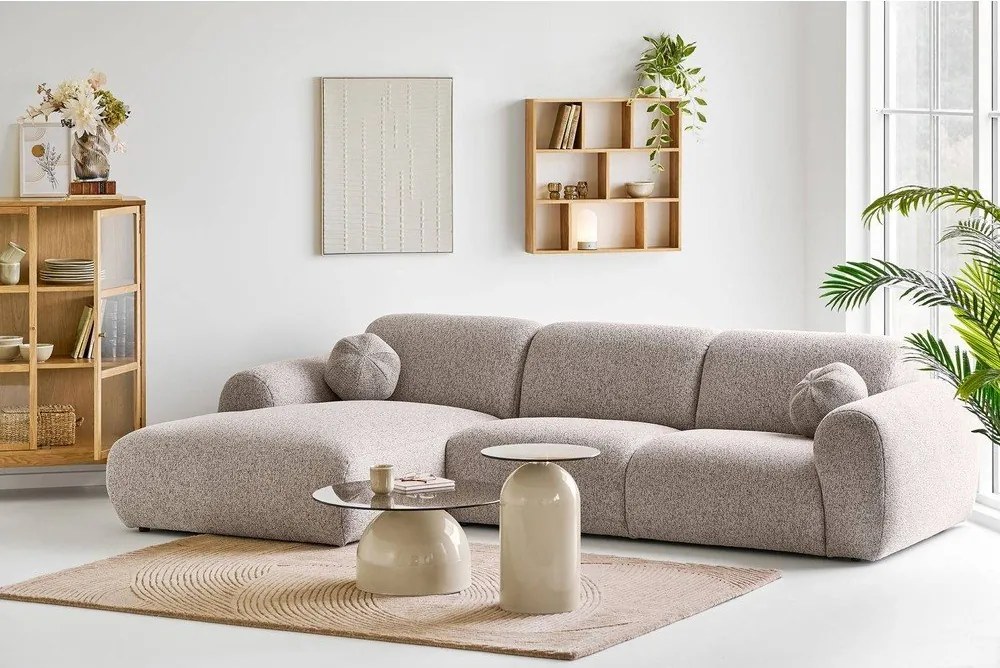 Colțar grej (cu colț pe partea stângă/cu șezlong) Clyde – House Nordic