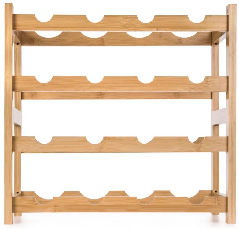 Raft pentru vin G21 din bambus, 16 sticle