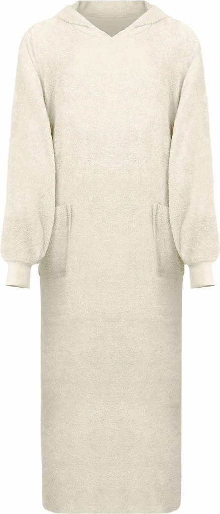 vidaXL Hanorac pătură KINN Crem XXL Bumbac