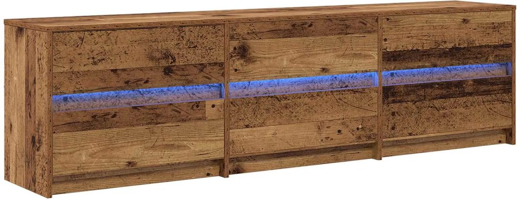 vidaXL Unități TV 2 pcs Lemn Vechi 180 x 34 x 50 cm Lemn compozit